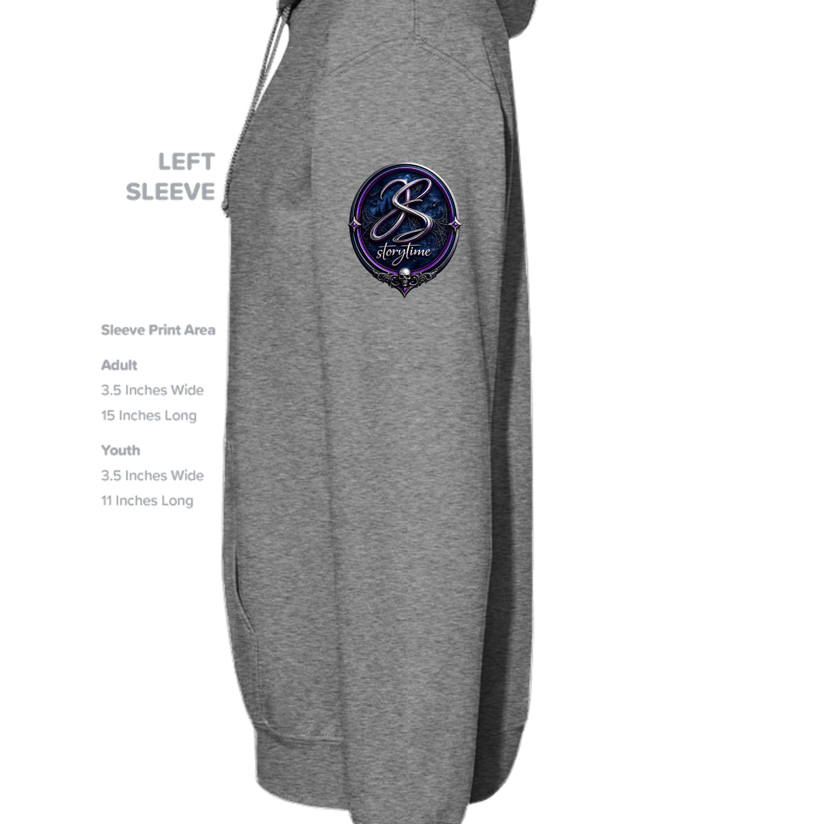 Light Heather Grey - DT6100 - SLEEVE_LEFT