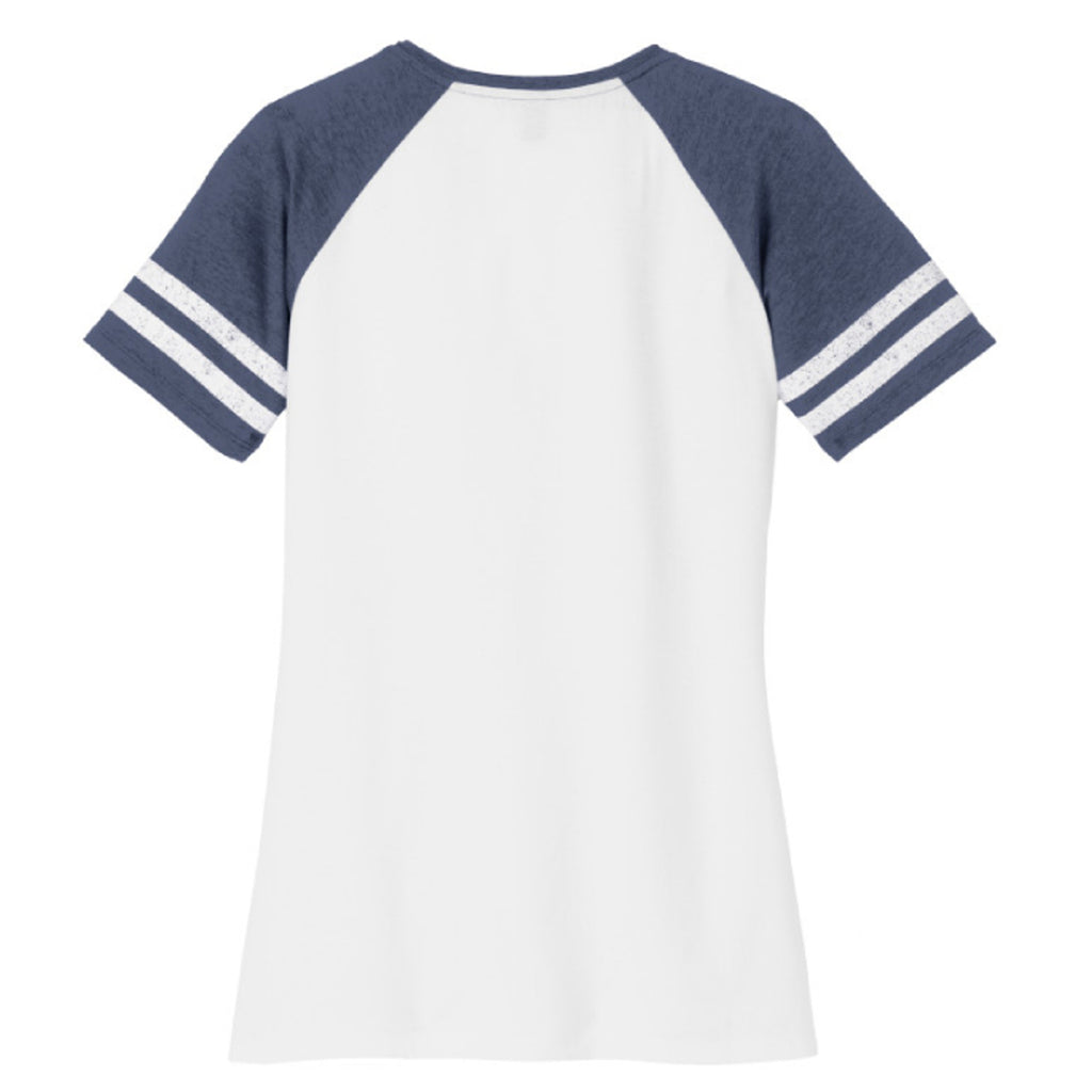 White/ Heather True Navy - DM476 - BACK