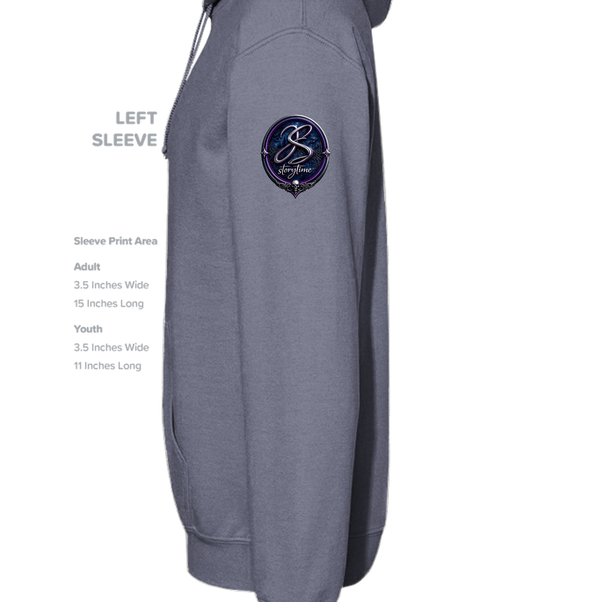 True Navy Hthr - LST406 - SLEEVE_LEFT