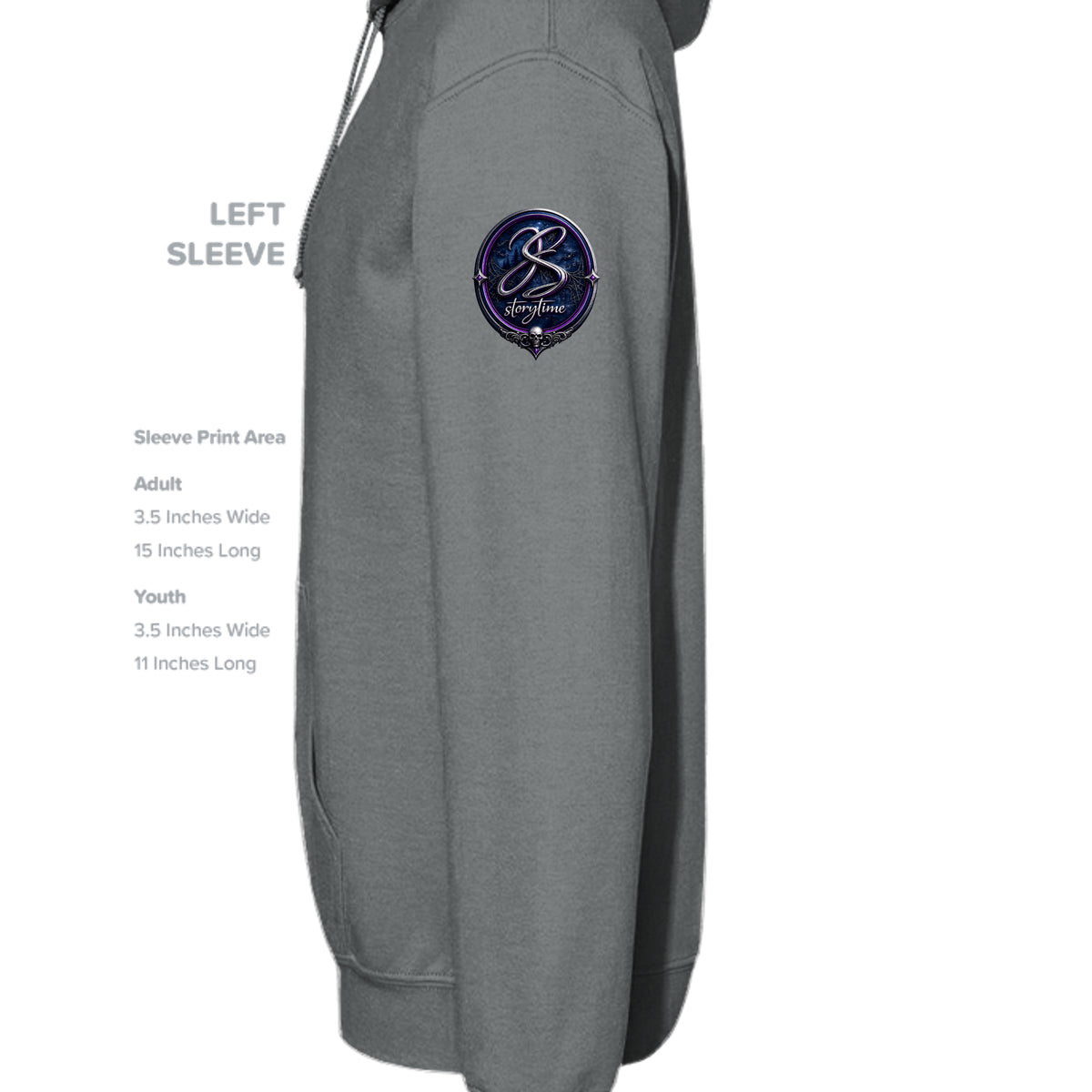 Dark Grey Hthr - LST406 - SLEEVE_LEFT
