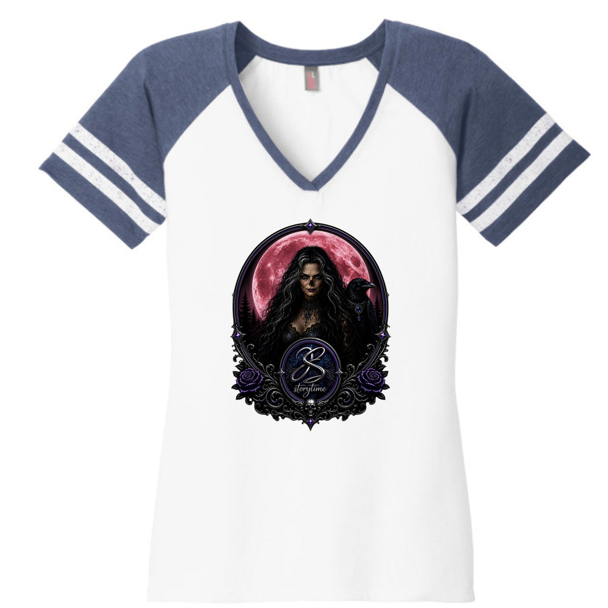 White/ Heather True Navy - DM476 - FRONT