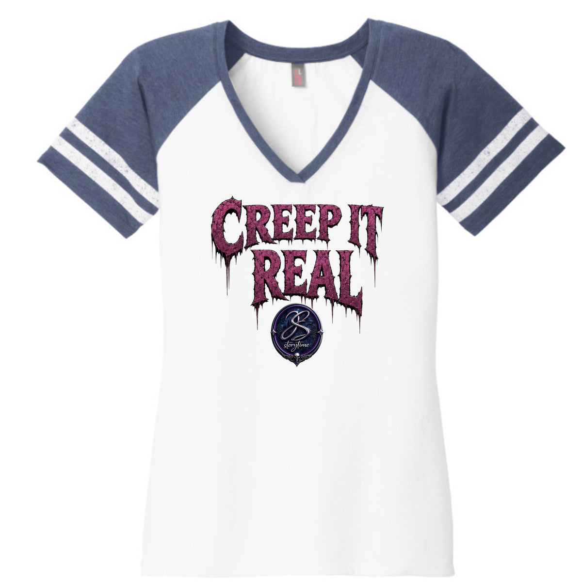 White/ Heather True Navy - DM476 - FRONT