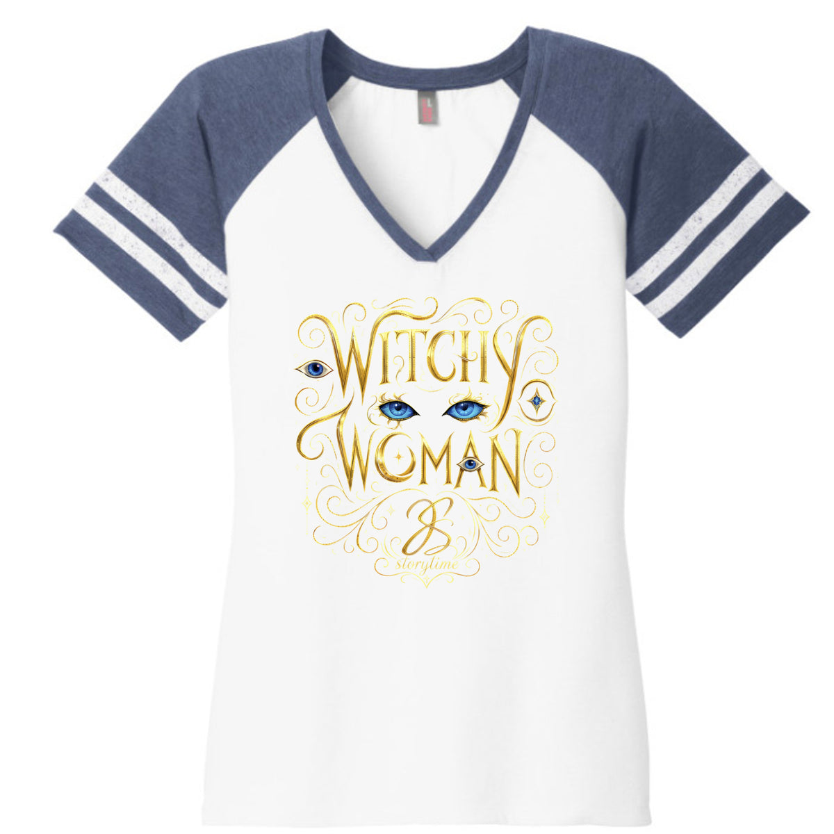 White/ Heather True Navy - DM476 - FRONT