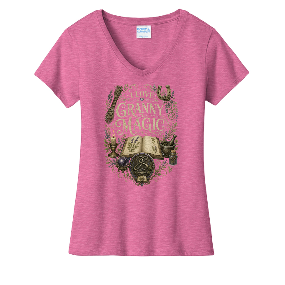 Neon Pink Heather - LPC455V - FRONT
